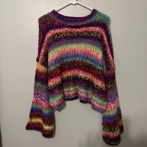 Altar’d State Cropped Multicolor Sweater